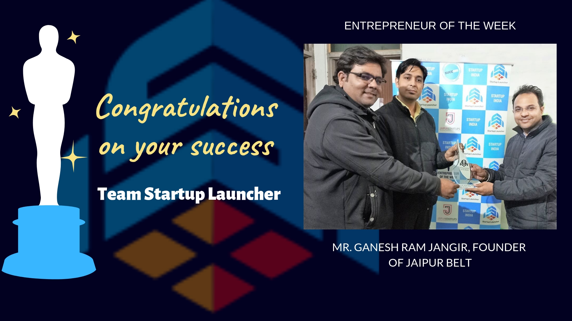 Mr.Ganesh Ram Jangir- Entrepreneur of the Week